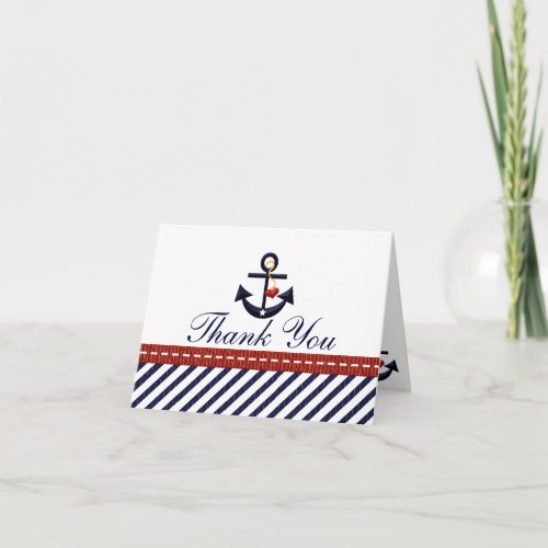 Nautical Anchor Thank You Notes Cards