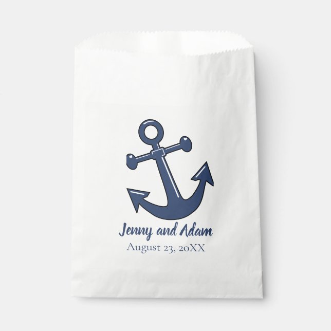 Nautical Anchor Theme Favor Treat Bags (Front)