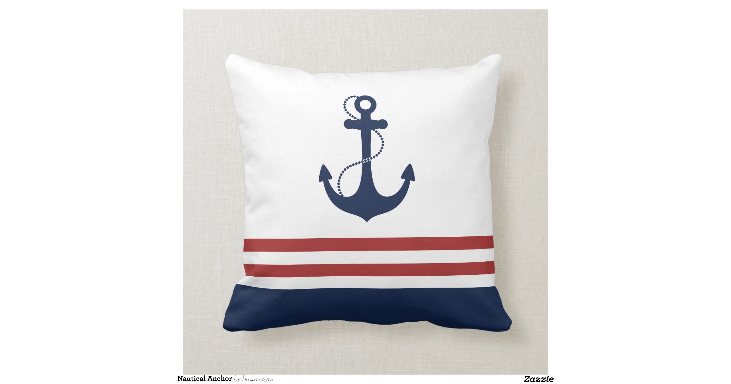 Nautical Anchor Throw Pillows | Zazzle