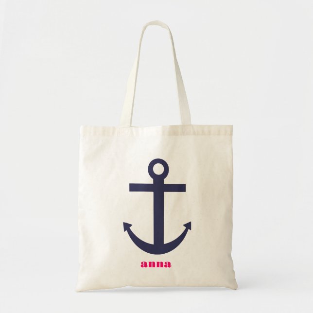 Nautical Anchor Tote Bag (Front)