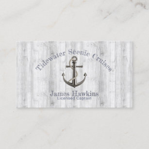 Nautical Anchor w/Rope Business Card