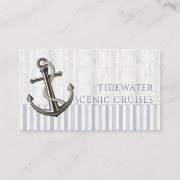 Nautical Anchor W/rope Business Card by artNimages at Zazzle
