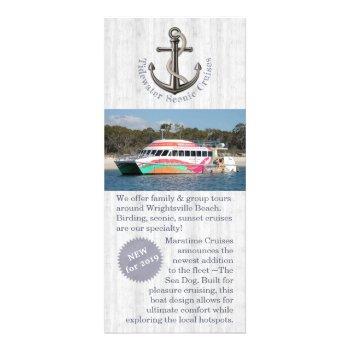 Nautical Anchor W/rope Rack Card by artNimages at Zazzle