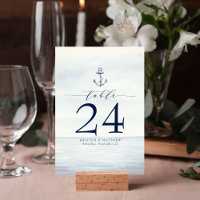 Nautical Anchor Watercolor Ocean Navy Blue
