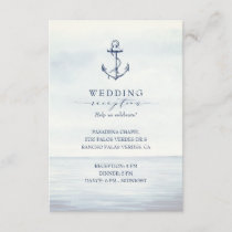 Nautical Anchor Watercolor Ocean Reception Enclosure Card
