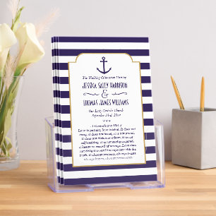 Nautical Anchor Weddin Program Brochure