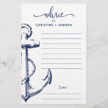 Nautical Anchor Wedding Advise<br><div class="desc">Allow your guests to fill out advice cards to give you some wisdom going into your marriage.</div>