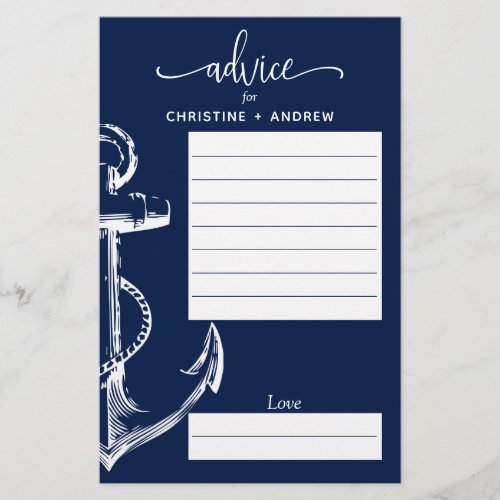 Nautical Anchor Wedding Advise Navy