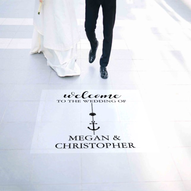 Nautical Anchor Wedding  Floor Decals (Wedding)