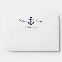 Nautical Anchor - Wedding Invitation Envelope A7