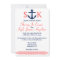 Nautical Anchor Wedding Invitation Navy and Coral