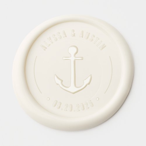 Nautical Anchor Wedding Logo Custom Wax Seal Sticker