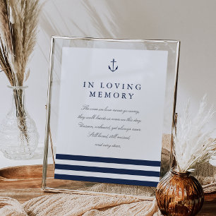 Nautical Anchor Wedding Memorial Sign