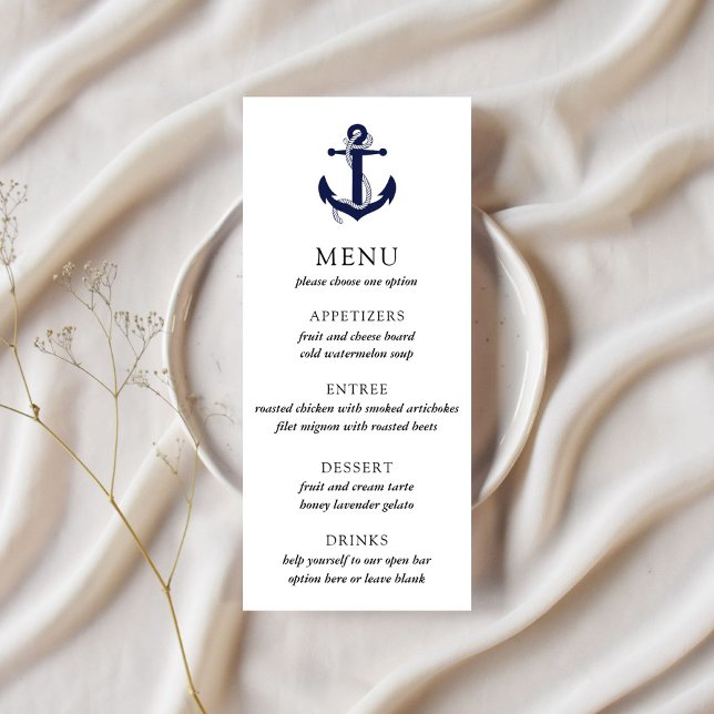 Nautical Anchor Wedding Menu (Creator Uploaded)