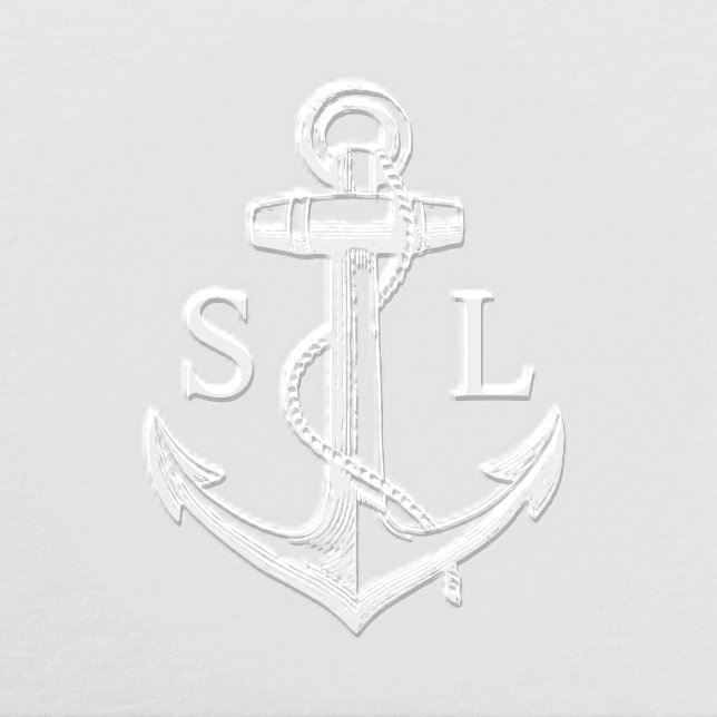 Nautical Anchor Wedding Monogram Embosser (Design)