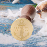 Nautical Anchor Wedding Monogram  Wax Seal Stamp<br><div class="desc">Add a touch of elegance to your nautical wedding invitation suite with this wax seal stamp,  featuring an anchor with the monogram initials of the bride and groom on each side.</div>