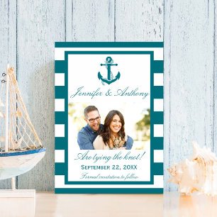 Nautical Anchor Wedding Photo Save The Date