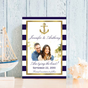 Nautical Anchor Wedding Photo Save The Date