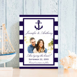 Nautical Anchor Wedding Photo Save The Date
