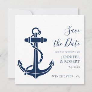Nautical Anchor Wedding Save the Date