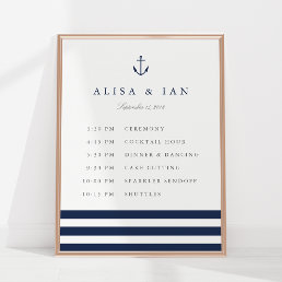 Nautical Anchor Wedding Schedule Sign