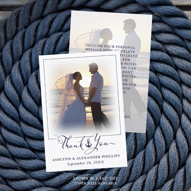 Nautical Anchor Wedding Script Thank You 2 Photo (Creator Uploaded)