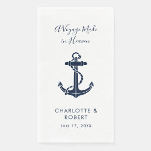 Nautical Anchor Wedding Swag Paper Guest Towels