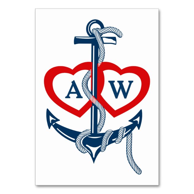 Nautical Anchor Wedding Table Numbers Wedding Set