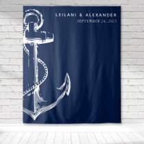 Nautical Anchor Wedding Tapestry