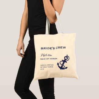 Nautical Anchor Wedding Tote Bag