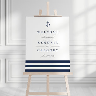 Nautical Anchor Wedding Welcome Sign