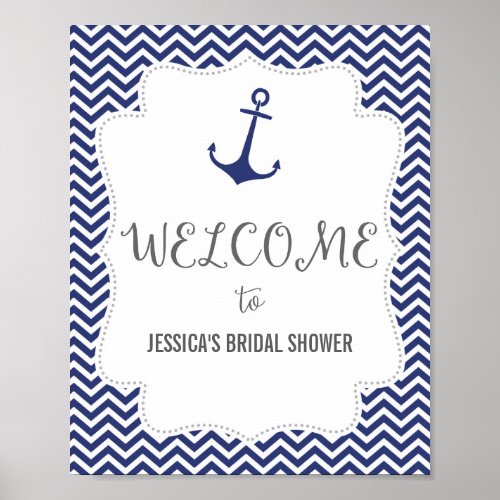 Nautical Anchor Welcome Poster Print