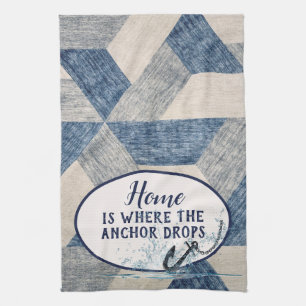 Nautical Anchor With Quote Kitchen Towel