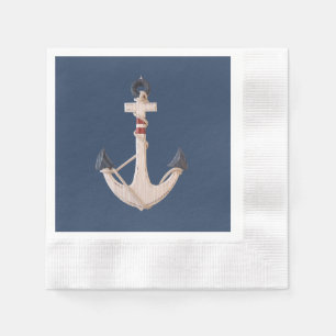nautical anchor with rope napkins