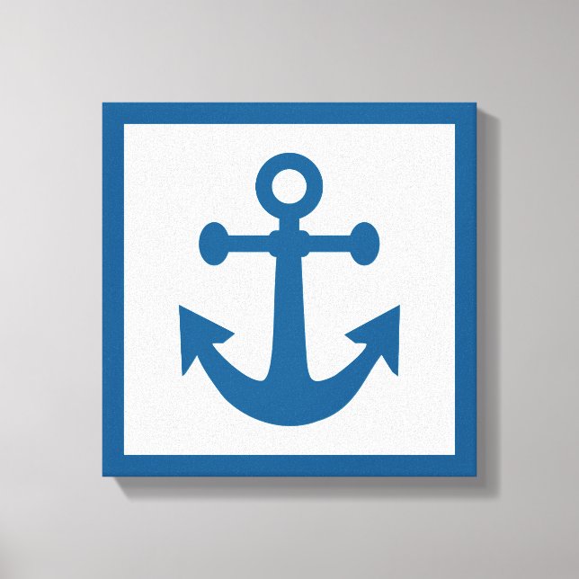 Nautical Anchor wrapped canvas Print (Front)