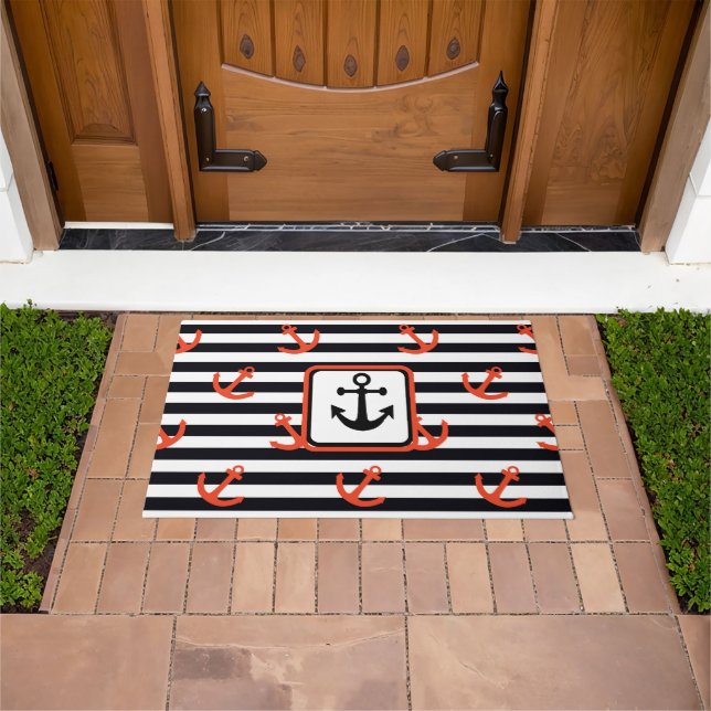 Nautical Anchors Away   Doormat (Outdoor)
