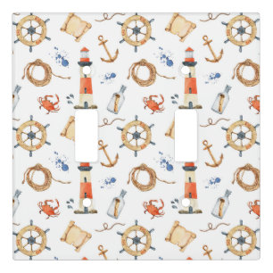 Nautical Anchors Baby Nursery Light Switch Cover