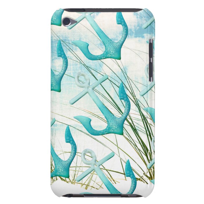 Nautical Anchors Beach Ocean Seaside Coastal Theme Barely There iPod Covers