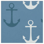 Nautical Anchors Blue Fabric