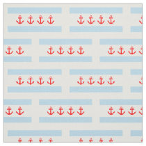Nautical Anchors Chicago Flag Pattern Fabric