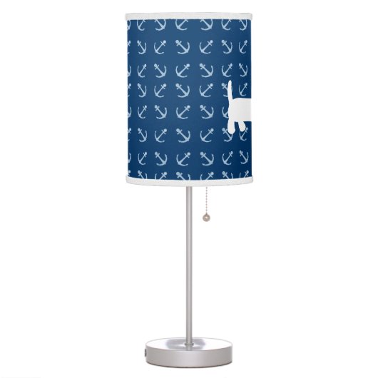Nautical Anchors Dachshund Lamp (Left)