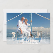 Nautical Anchors SEAsons Greetings | One Photo Holiday Card