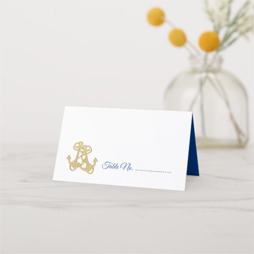 Nautical Anchors Seating Standing Escort  Place Card