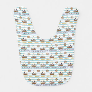 Nautical baby bib, sailing, ahoy navy baby bibs