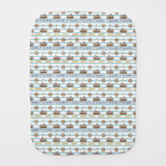 Nautical baby bib, sailing, navy baby burp cloth