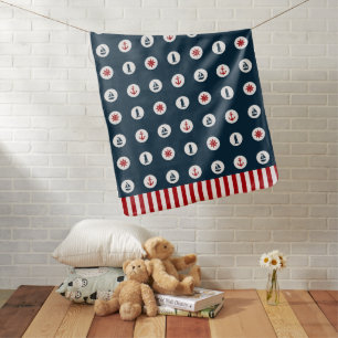 Nautical Baby Blanket Boating Water Patriotic Fun