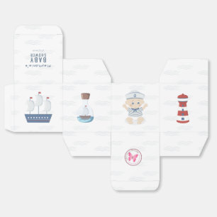 Nautical Baby Boy Baby Shower Favor Boxes
