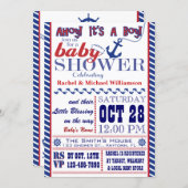 Nautical Baby Boy Baby Shower Invitation (Front/Back)