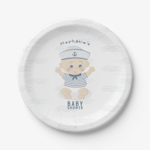 Nautical Baby Boy Baby Shower Paper Plates