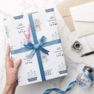Nautical Baby Boy Baby Shower Wrapping Paper